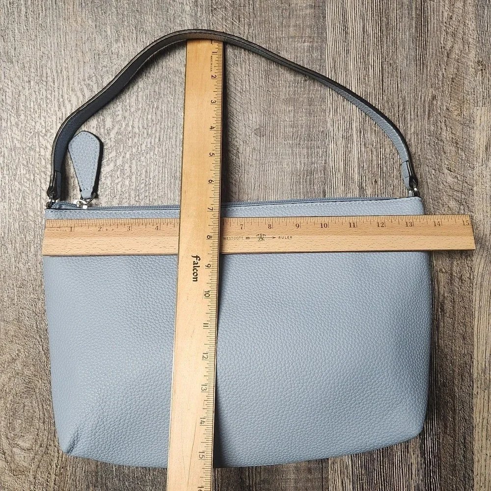 Guess Women's Faux Pebbled Texture Leather Baby Sky‎ Blue Shoulder Purse Spring
